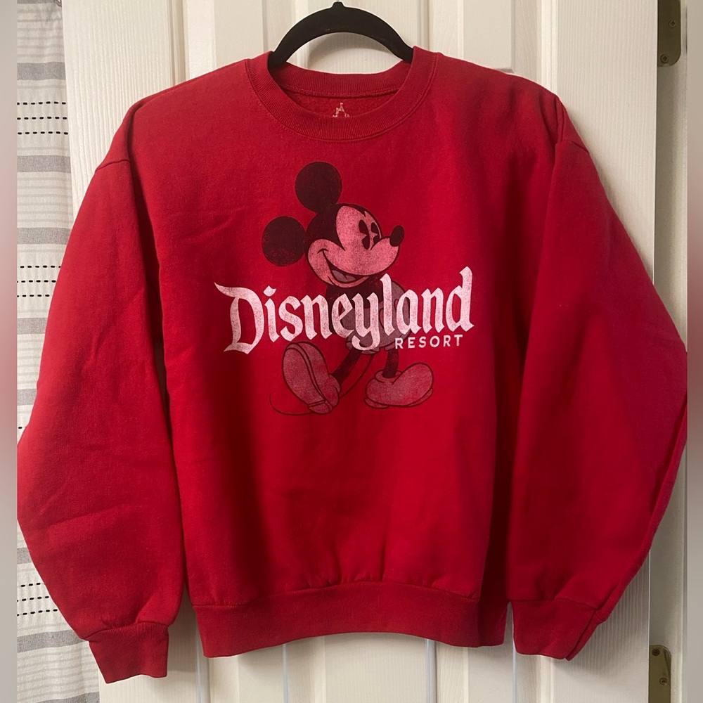 Disneyland Resort Mickey Mouse Red Sweatshirt Kids XL